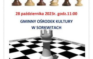 Informacja o turnieju szachowym w Gminnym Ośrodku Kultury w Sorkwitach