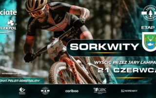 Plakat inaugurujący cykl Łaciate Mazury MTB.