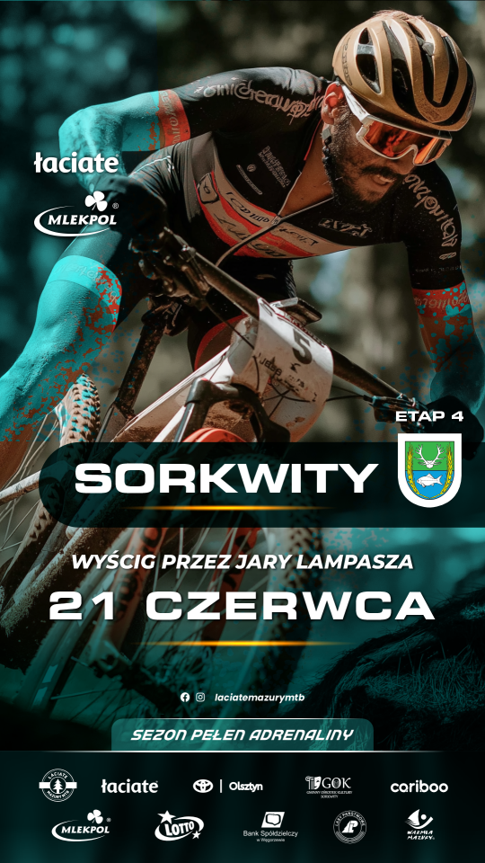 Plakat imprezy wyścig przez jary Lampasza.