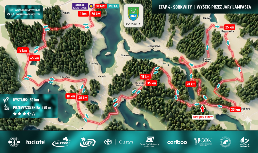 Mapa trasy wyścigu.